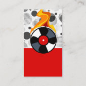 Music Vinyl Flame Visitenkarte (Rückseite)