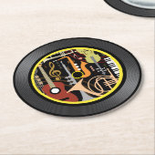 Music Vinyl Record Runder Pappuntersetzer (Angewinkelt)