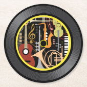 Music Vinyl Record Runder Pappuntersetzer (Vorderseite)