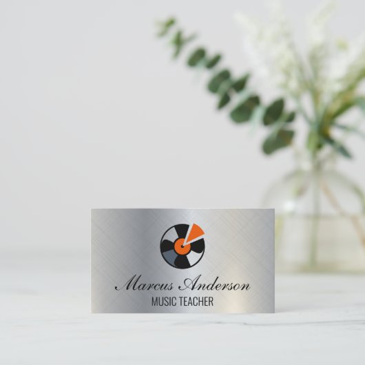 Music Vinyl Visitenkarte (Stehend Vorderseite)