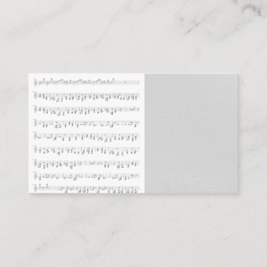 Music Vinyl Visitenkarte (Rückseite)