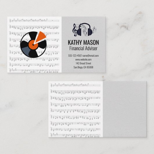 Music Vinyl Visitenkarte (Vorne/Hinten)