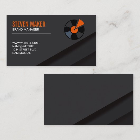 Music Vinyl Visitenkarte (Vorne/Hinten)