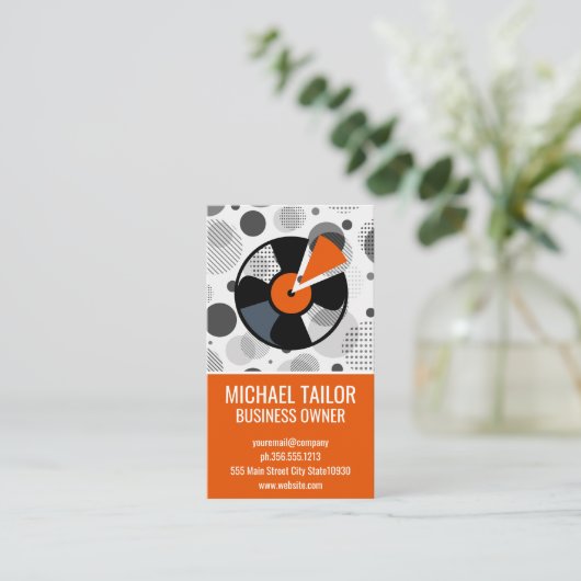 Music Vinyl Visitenkarte (Stehend Vorderseite)