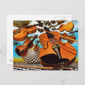 Music Violin Postkarte (Vorne/Hinten)