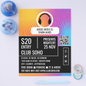 Music-Wave-Logo für das Headphone, Berufliche DJ-W Flyer (Einzeln)