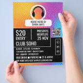 Music-Wave-Logo für das Headphone, Berufliche DJ-W Flyer (Hand)