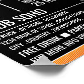 Music-Wave-Logo für das Headphone, Berufliche DJ-W Poster (Ecke)