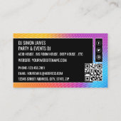 Music-Wave-Logo für das Headphone, Beruflicher DJ Visitenkarte (Rückseite)