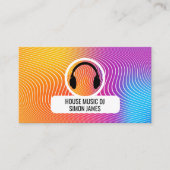 Music-Wave-Logo für das Headphone, Beruflicher DJ Visitenkarte (Vorderseite)