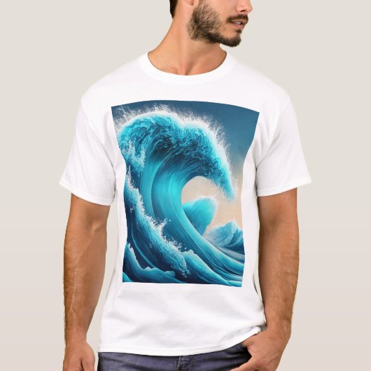 Music Wave Ocean Men's Graphic T - Shirt (Vorderseite)