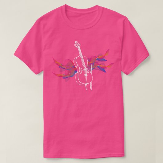 Music Wave Retro Cello T-Shirt (Design vorne)