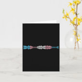 Music Waves Subtle Trans Pride Transgender Ri Karte (Gelbe Blume)