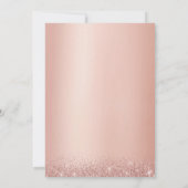 Music Wedding Modern Rose Gold Hintergrund Einladung (Rückseite)
