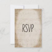 Music Wedding RSVP mit Menü (Rückseite)