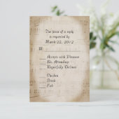Music Wedding RSVP mit Menü (Stehend Vorderseite)
