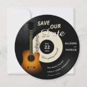 Music Wedding Save the Date Vinyl Festival QR Code (Vorderseite)