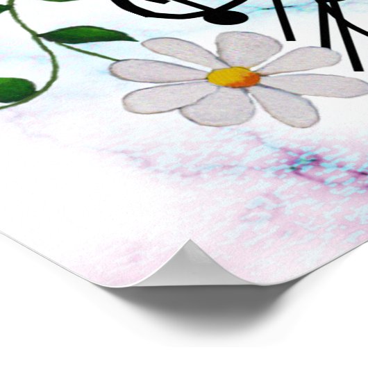 "Music What Gefühls Sound like" - Notizen und Beri Poster (Ecke)