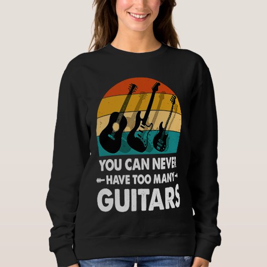 music with guitars sunset vintage guitars sweatshirt (Vorderseite)