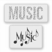 Music Word Sticker-Set Aufkleber (Vorderseite)