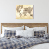 Music World Map Leinwanddruck (Insitu (Schlafzimmer))