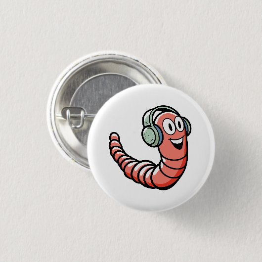 Music Worm Button (Vorne & Hinten)