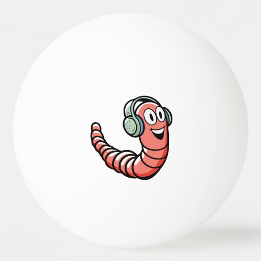 Music Worm Tischtennisball (Vorderseite)