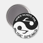 Music Yin Yang Magnet (Vorderseite/Rückseite)