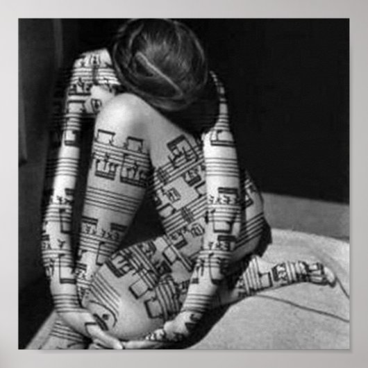 Musica-artista, blanco y negro poster (Vorne)