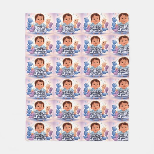Música y cuentos infantiles fleecedecke (Vorderseite)