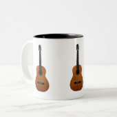 Musical Abstrakt Guitars Cool Zweifarbige Tasse (Vorderseite Links)