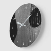 Musical Acoustic Gitarre Abstrakt Große Wanduhr (Winkel)