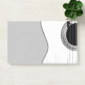 Musical Acoustic Gitarre Schwarz-weiß Post-it Klebezettel (Büro)