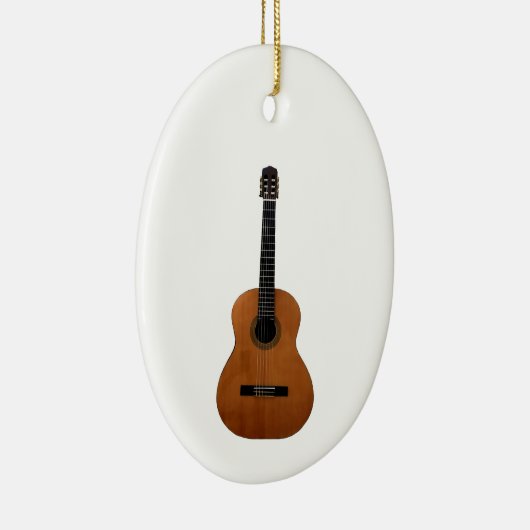 Musical Acoustic Gitarre Weihnachten Keramik Ornament (Rechts)