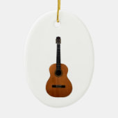 Musical Acoustic Gitarre Weihnachten Keramik Ornament (Vorne)