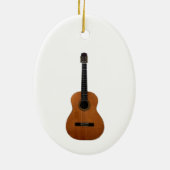 Musical Acoustic Gitarre Weihnachten Keramik Ornament (Hinten)