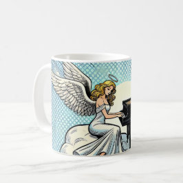 Musical Angel at the piano Kaffeetasse
