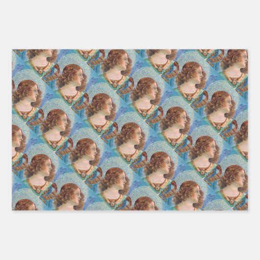 Musical angel playing guitar geschenkpapier set (Vorderseite 2)