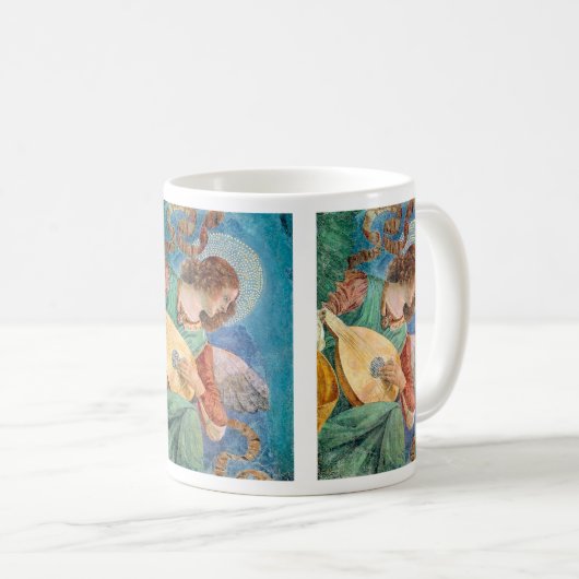 Musical angel playing guitar kaffeetasse (VorderseiteRechts)