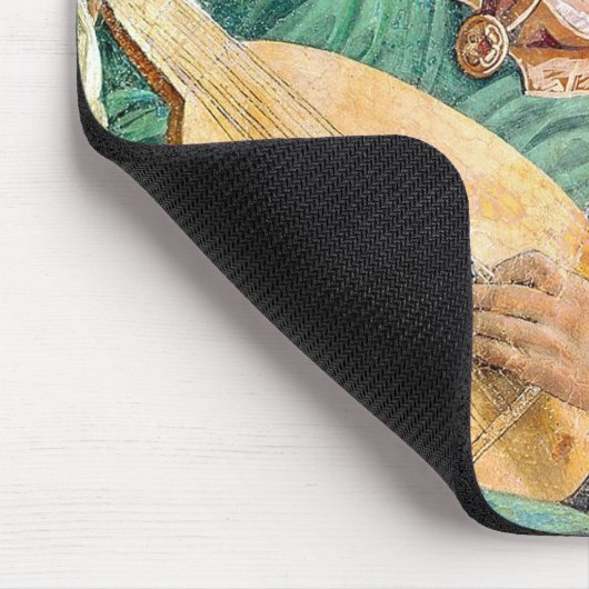 Musical angel playing guitar mousepad (Ecke)