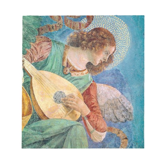 Musical angel playing guitar notizblock (Vorderseite)