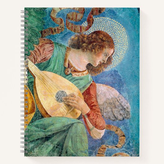 Musical angel playing guitar notizblock (Vorderseite)