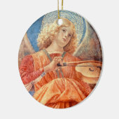 Musical angel playing the violin fresco keramik ornament (Links)