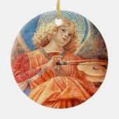 Musical angel playing the violin fresco keramik ornament (Hinten)