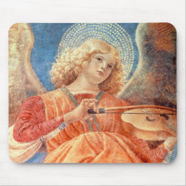 Musical angel playing the violin fresco mousepad