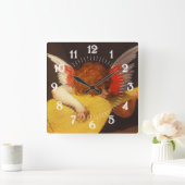 Musical Angel Vintag Quadratische Wanduhr (Zuhause)