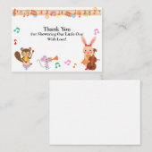 Musical Animal Danke Cards Mitteilungskarte (Vorne/Hinten)