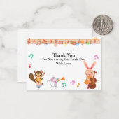 Musical Animal Danke Cards Mitteilungskarte (Vorderseite/Rückseite Beispiel)