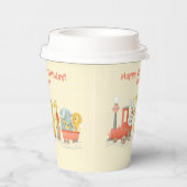 Musical Animal Train Birthday Pappbecher (Rechts)