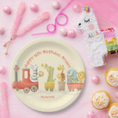 Musical Animal Train Birthday Pappteller (Party)